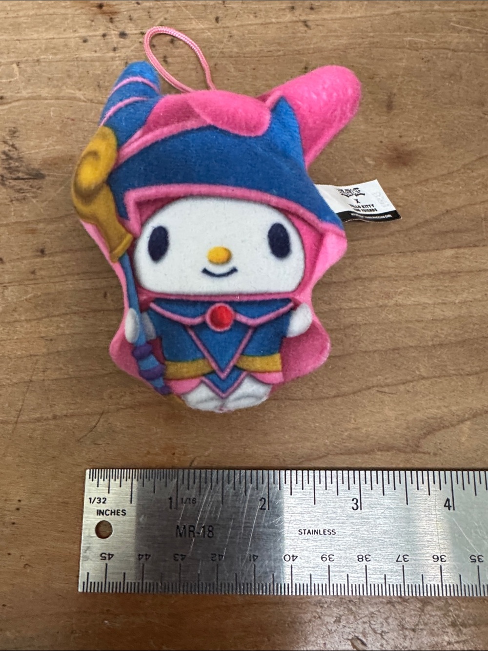 Sanrio My Melody Plush Keychain - Pink, Blue & Yellow - Picture 6 of 8